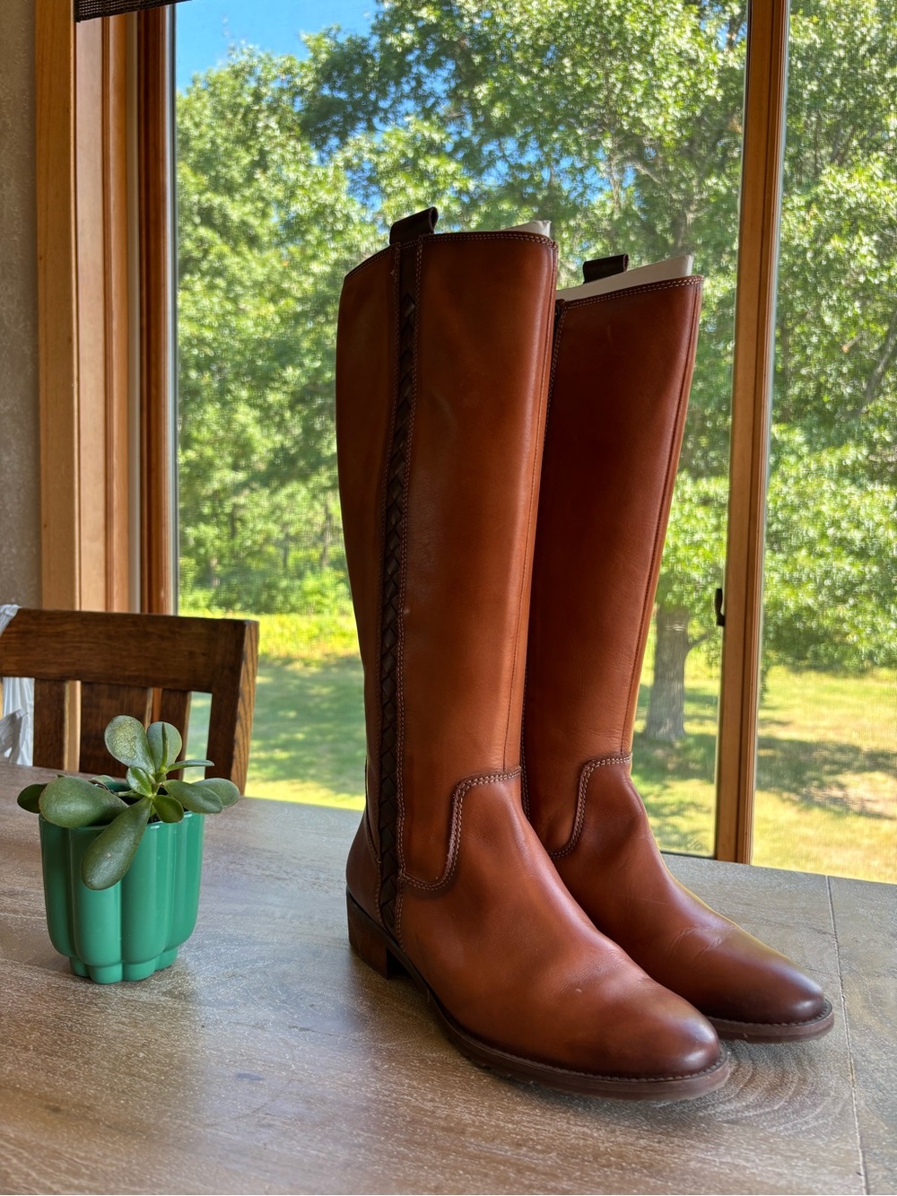 PIKOLINOS Women’s Tall Leather Boots - Chestnut Brown